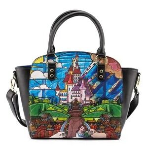 Loungefly Disney Beauty and the Beast Belle Castle Crossbody‎ Bag